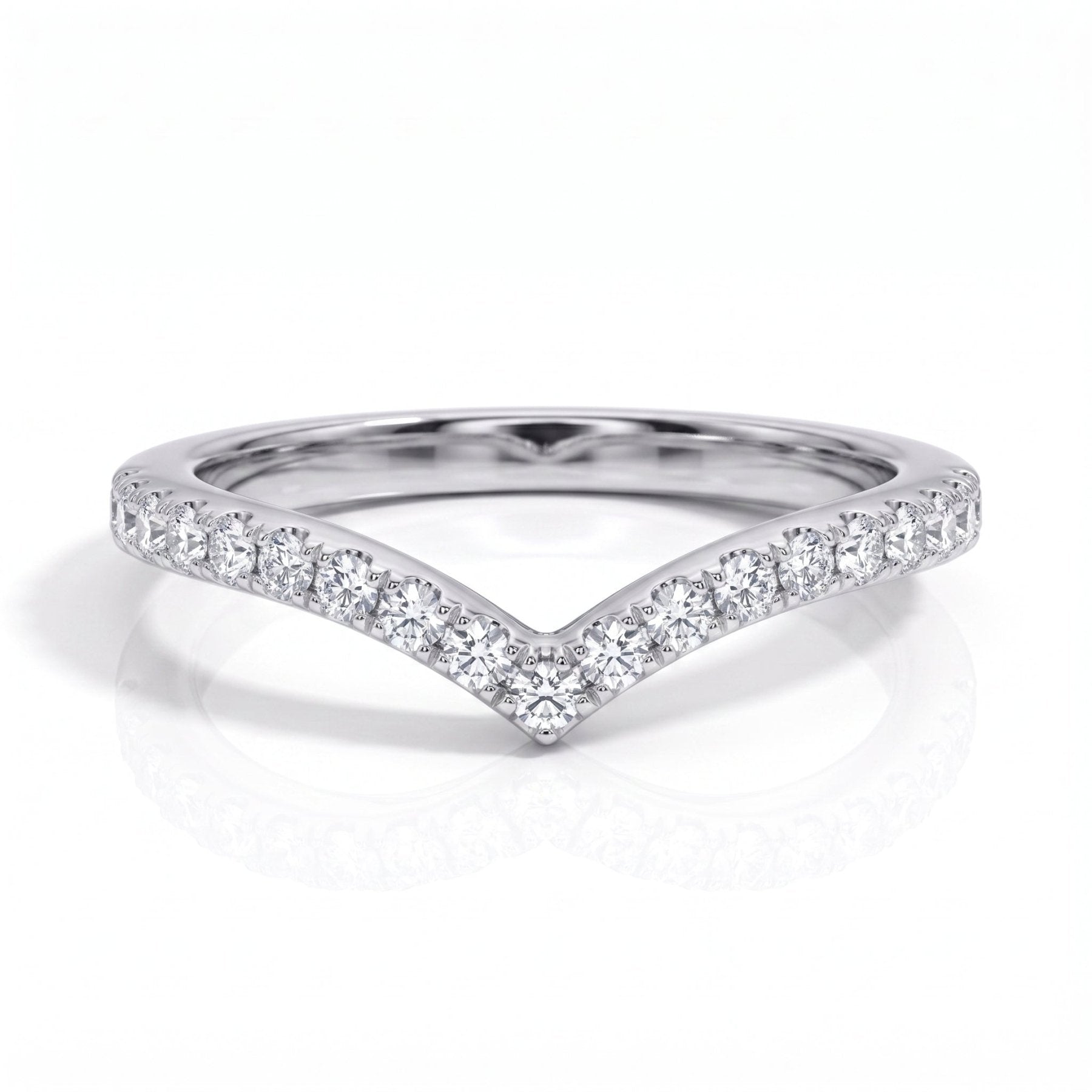 Meia Aliança Coração Moissanite Moissanite - Momi Jewel