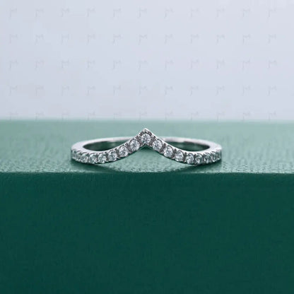 Meia Aliança Coração Moissanite Meia Aliança