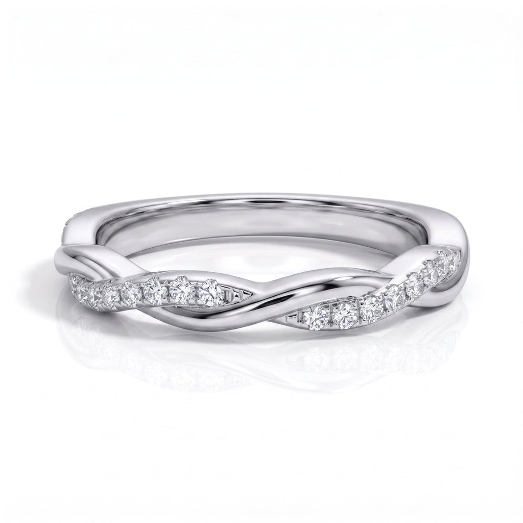 Meia Aliança Cross Moissanite Moissanite - Momi Jewel