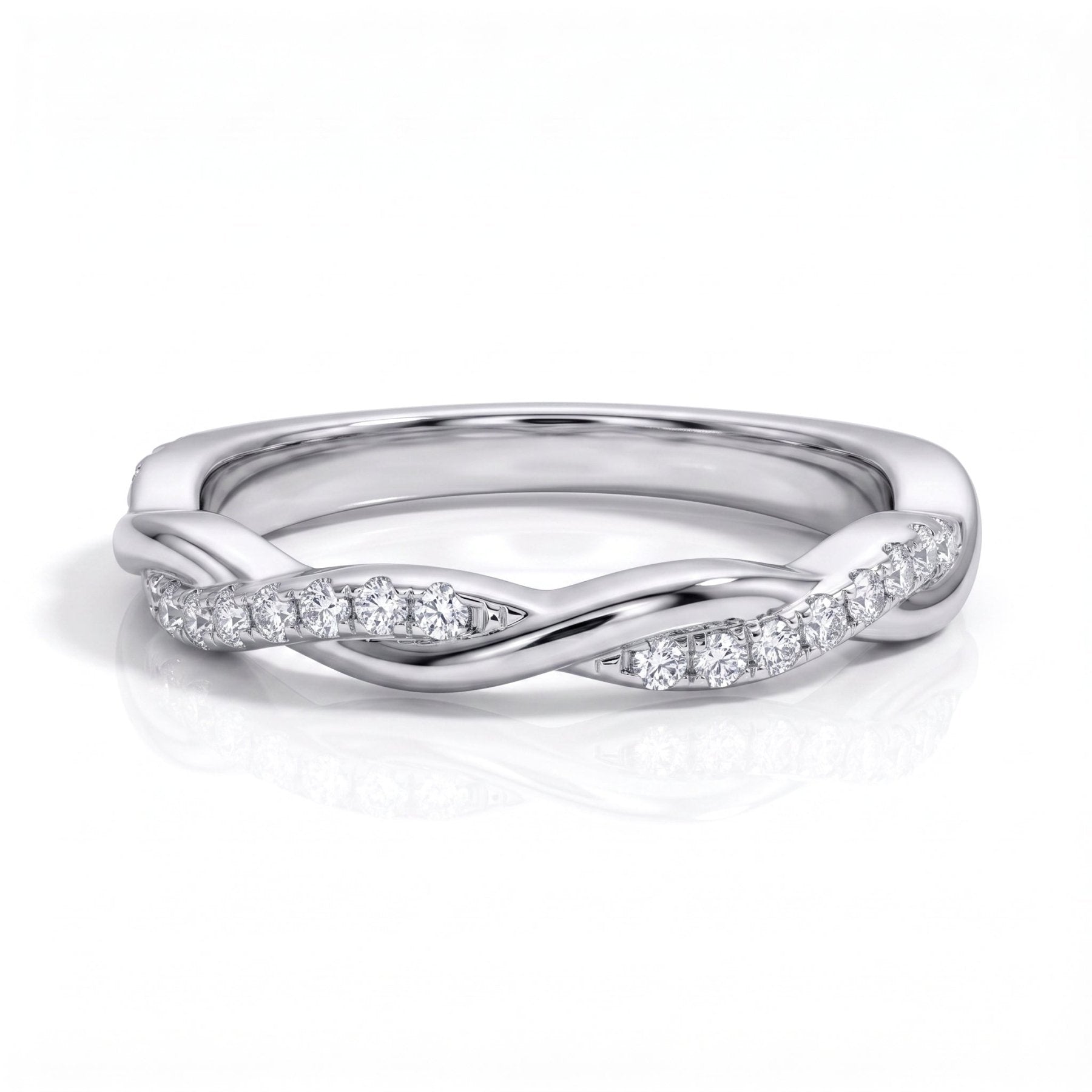 Meia Aliança Cross Moissanite Moissanite - Momi Jewel