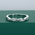 Meia Aliança Cross Moissanite Moissanite - Momi Jewel