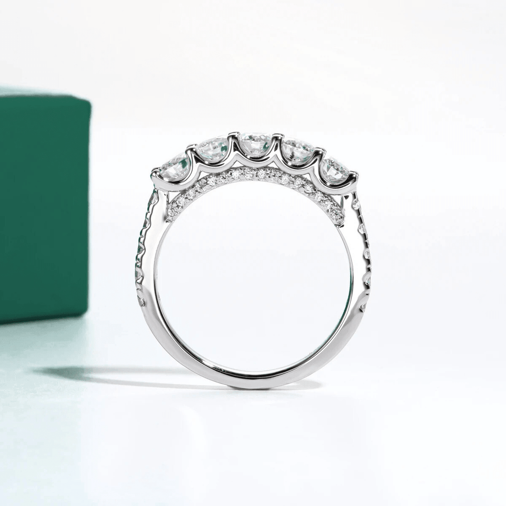 Meia Aliança Eterna Moissanite Moissanite - Momi Jewel