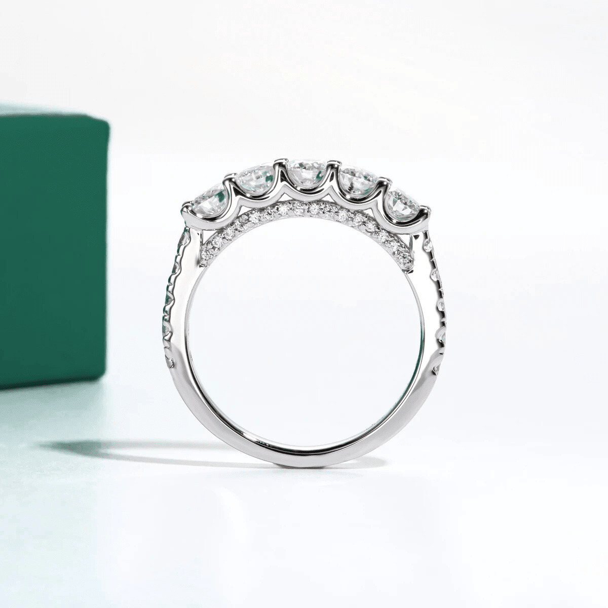 Meia Aliança Eterna Moissanite Moissanite - Momi Jewel