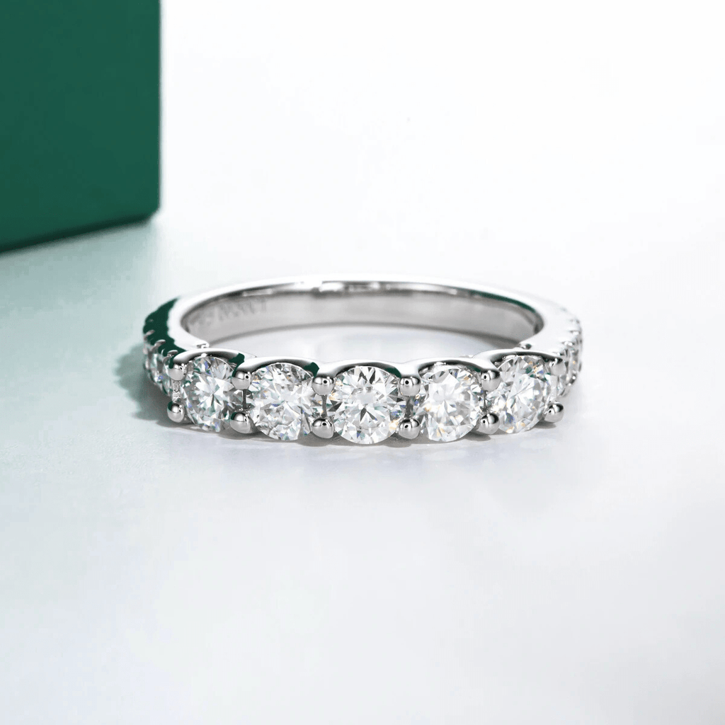 Meia Aliança Eterna Moissanite Moissanite - Momi Jewel