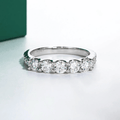 Meia Aliança Eterna Moissanite Moissanite - Momi Jewel