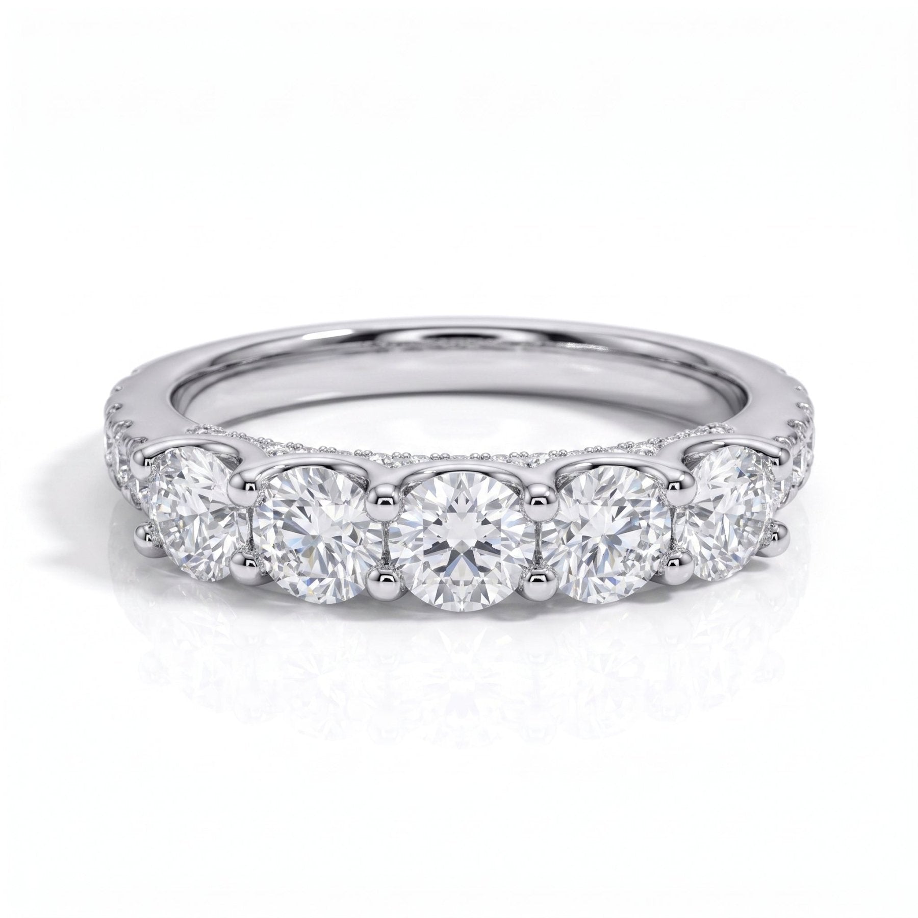 Meia Aliança Eterna Moissanite Moissanite - Momi Jewel