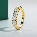 Meia Aliança Gold 150 Pontos Moissanite Moissanite - Momi Jewel