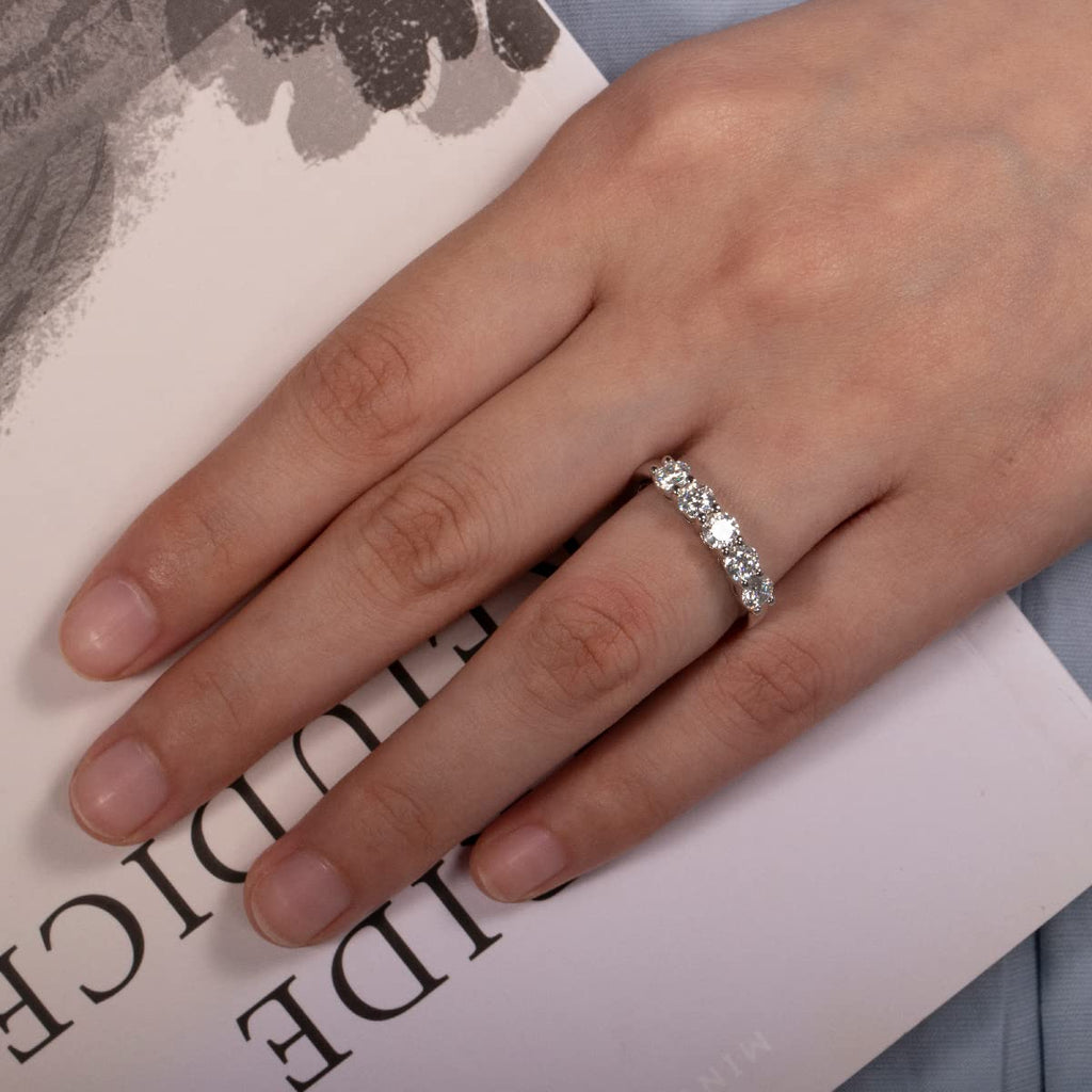Meia Aliança Gold 150 Pontos Moissanite Moissanite - Momi Jewel