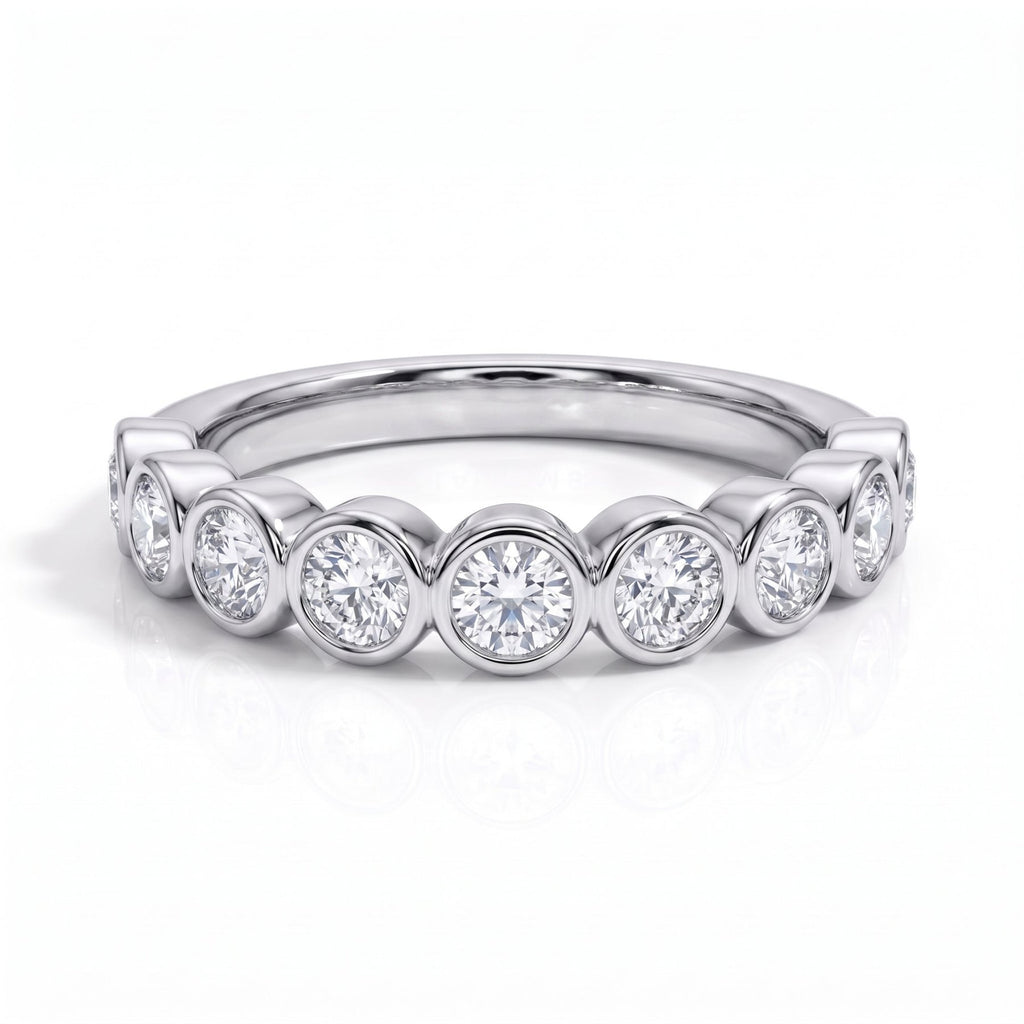 Meia Aliança Harmony Moissanite Moissanite - Momi Jewel