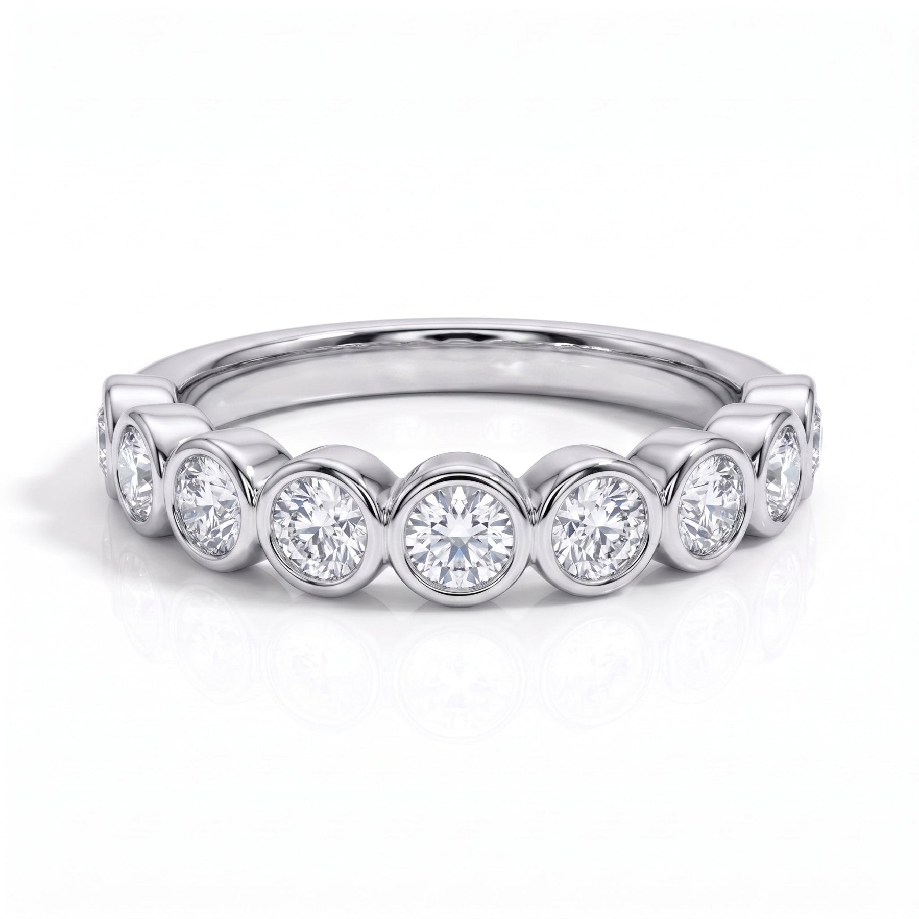 Meia Aliança Harmony Moissanite Moissanite - Momi Jewel
