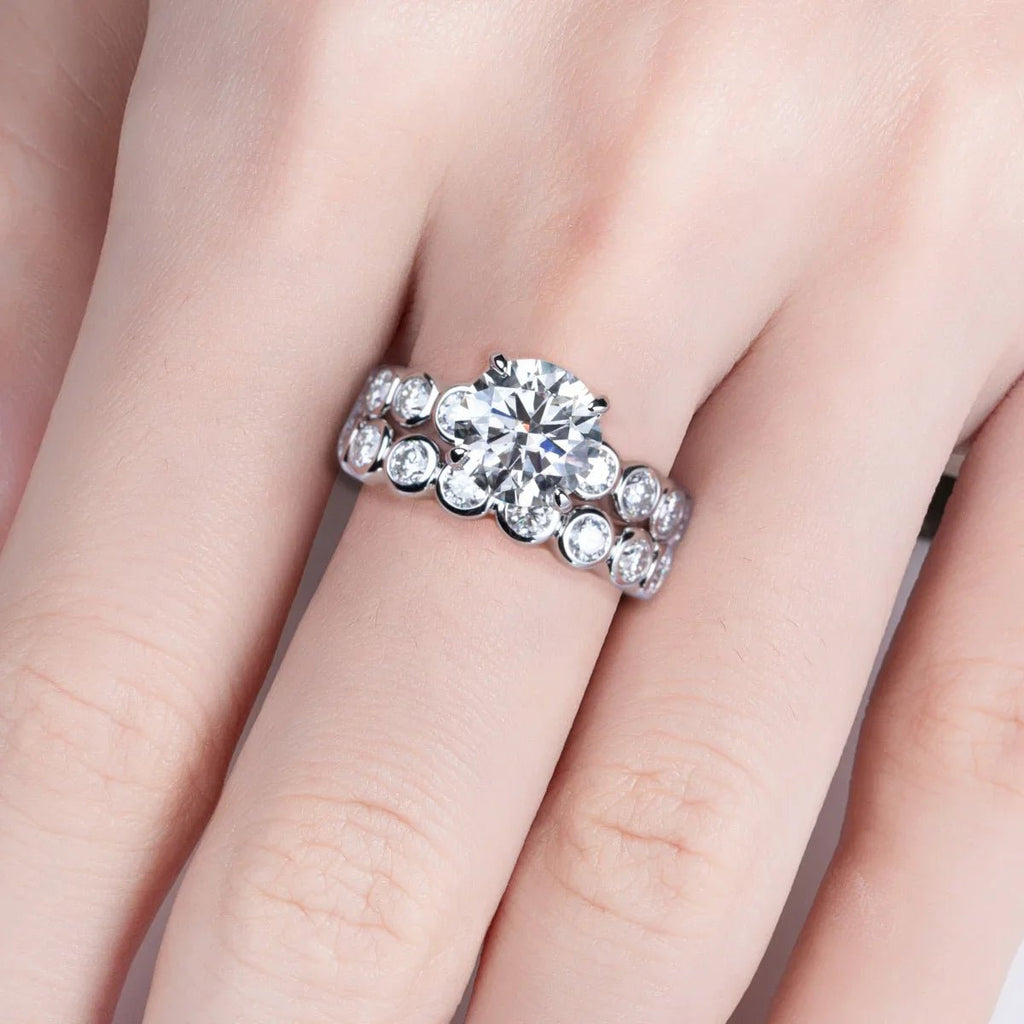Meia Aliança Harmony Moissanite Moissanite - Momi Jewel