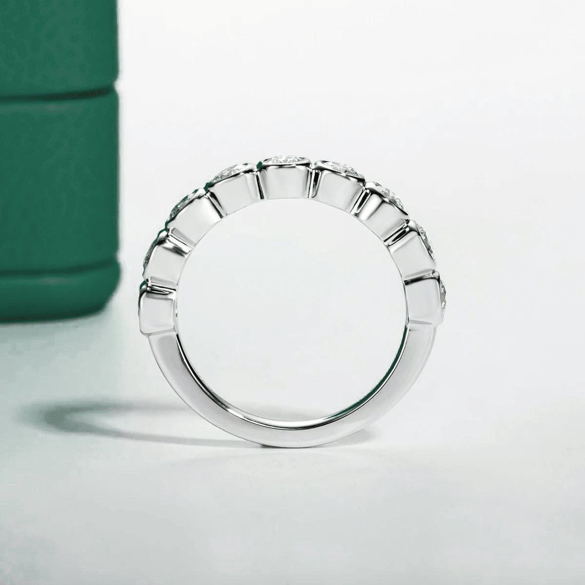 Meia Aliança Harmony Moissanite Moissanite - Momi Jewel