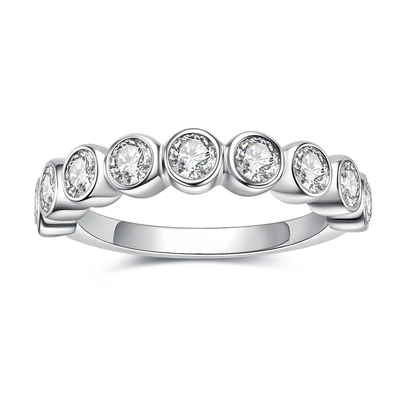 Meia Aliança Harmony Moissanite Moissanite - Momi Jewel