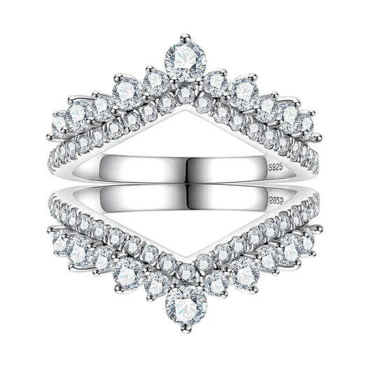 Meia Aliança Imperial Moissanite Meia Aliança