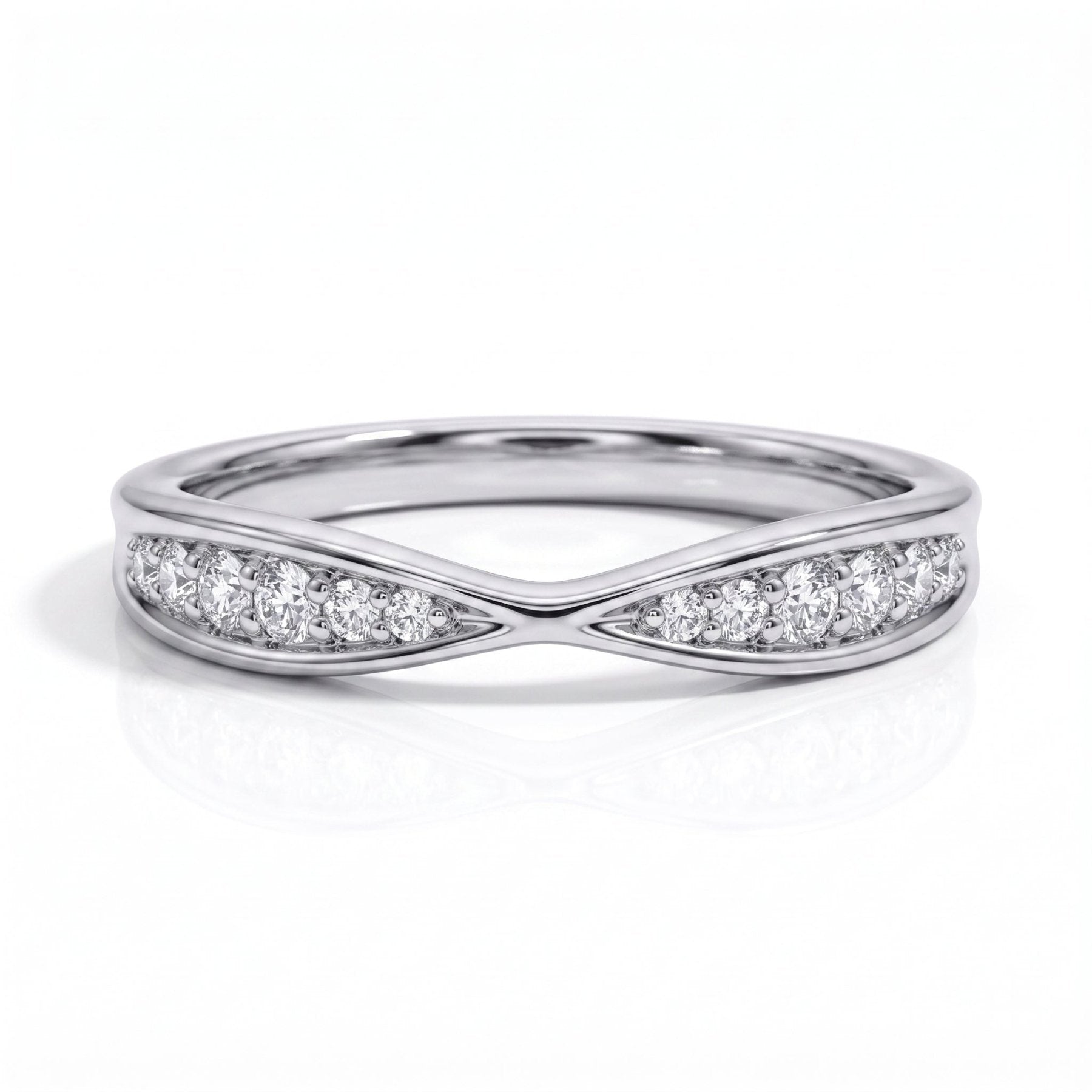 Meia Aliança Infinity Moissanite Moissanite - Momi Jewel