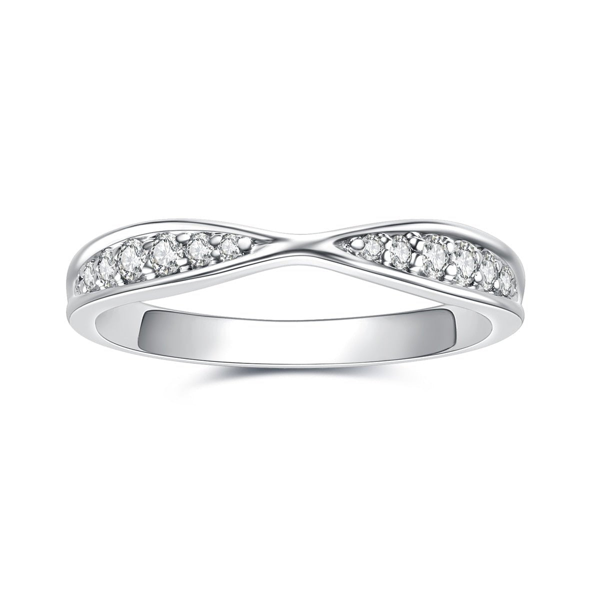 Meia Aliança Infinity Moissanite Moissanite - Momi Jewel