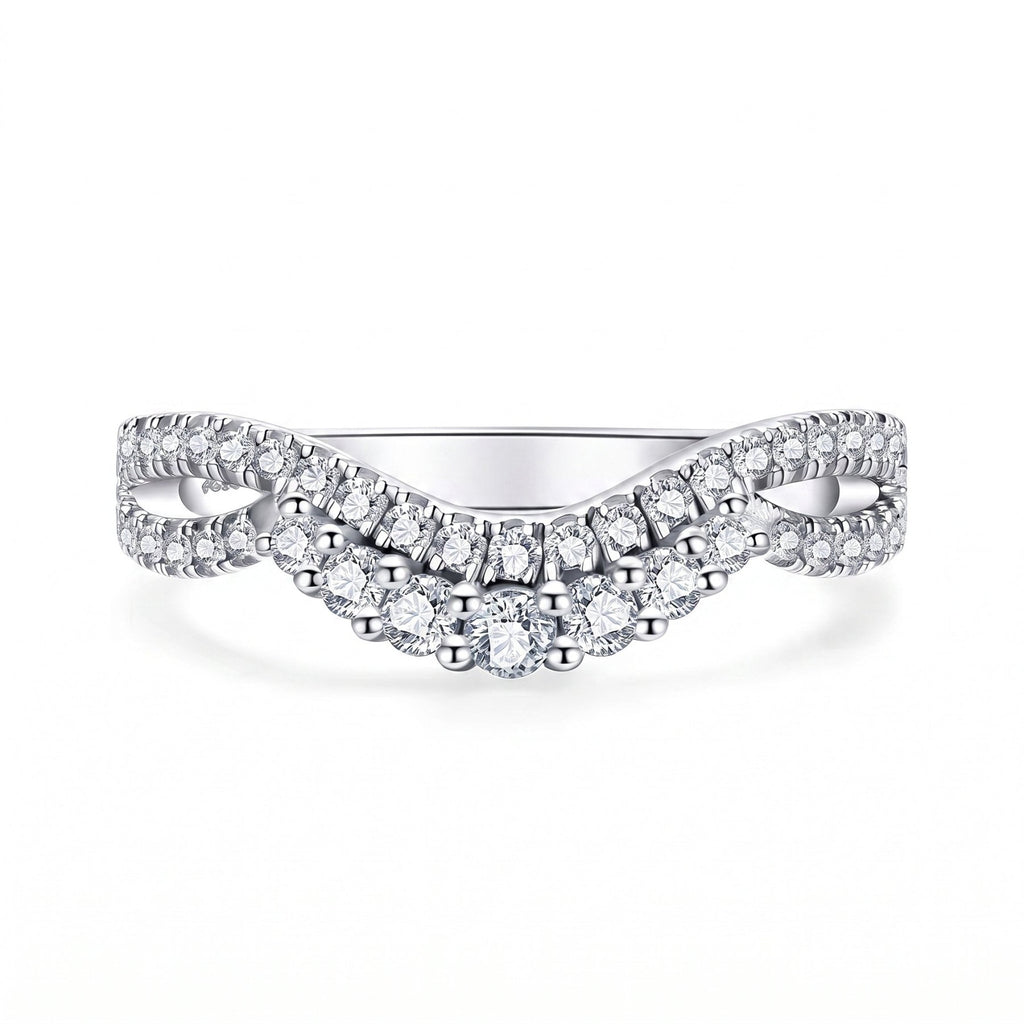 Meia Aliança Laço Moissanite Moissanite - Momi Jewel