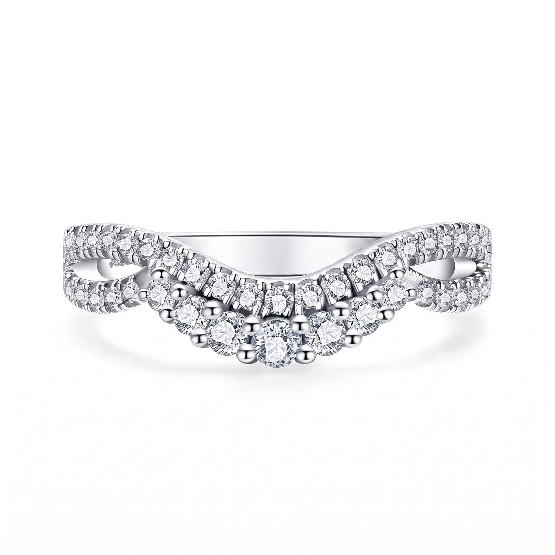 Meia Aliança Laço Moissanite Moissanite - Momi Jewel