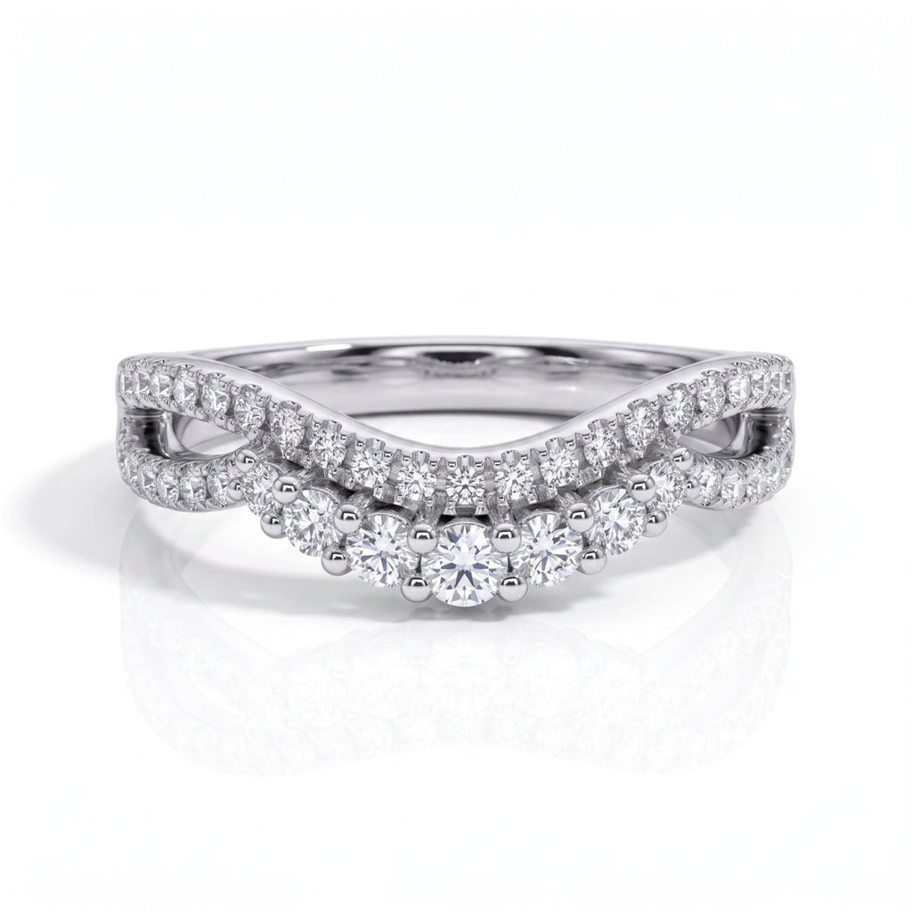 Meia Aliança Laço Moissanite Moissanite - Momi Jewel
