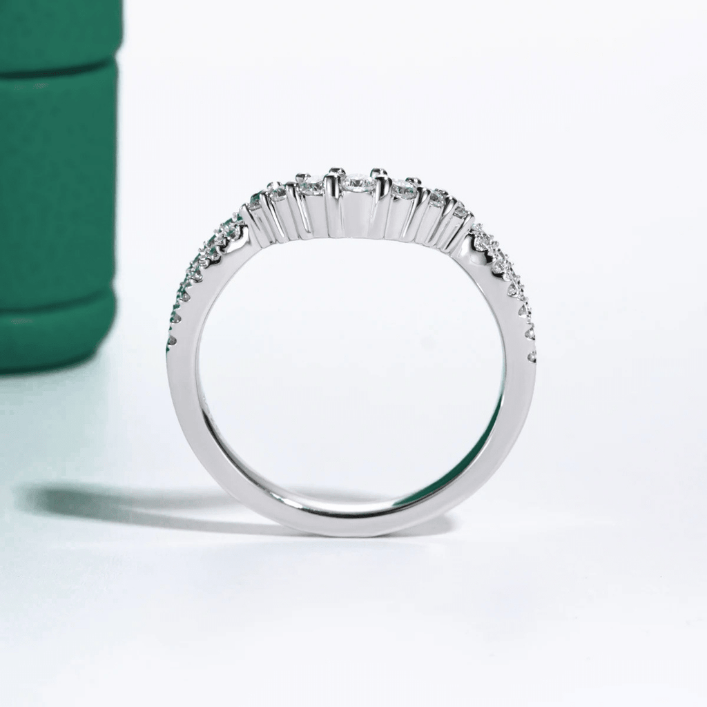 Meia Aliança Laço Moissanite Moissanite - Momi Jewel