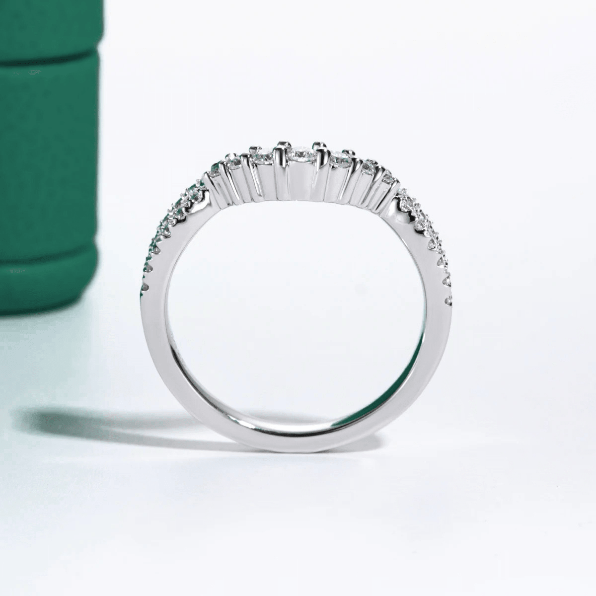 Meia Aliança Laço Moissanite Moissanite - Momi Jewel
