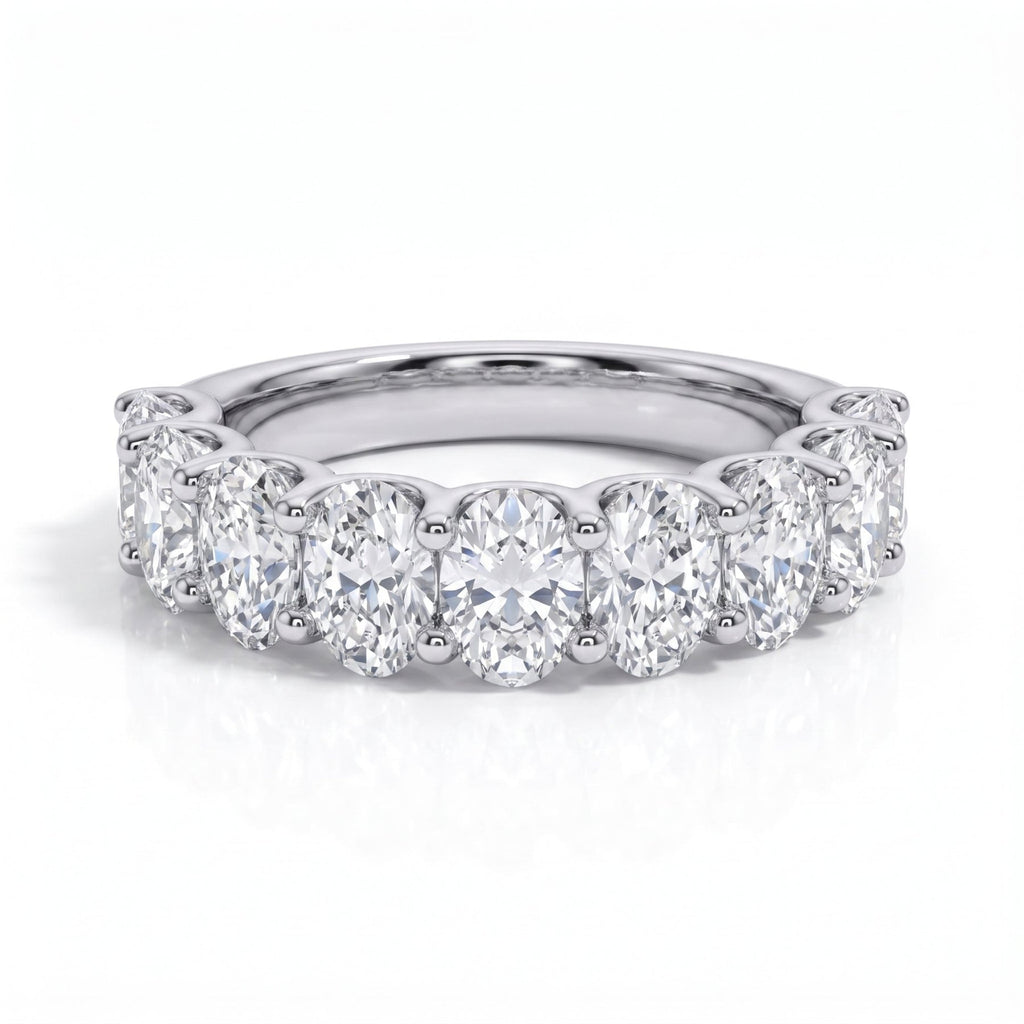 Meia Aliança Oval Moissanite Moissanite - Momi Jewel