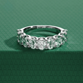 Meia Aliança Oval Moissanite Moissanite - Momi Jewel