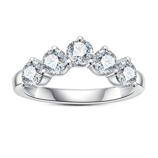 Meia Aliança Union Moissanite Meia Aliança