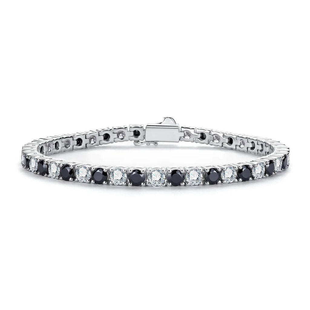 Pulseira Riviera Black & White Moissanite Moissanite - Momi Jewel
