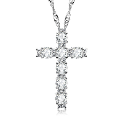 Colar Cruz Moissanite