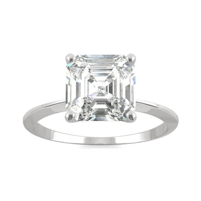 Anel Solitário Asscher Moissanite