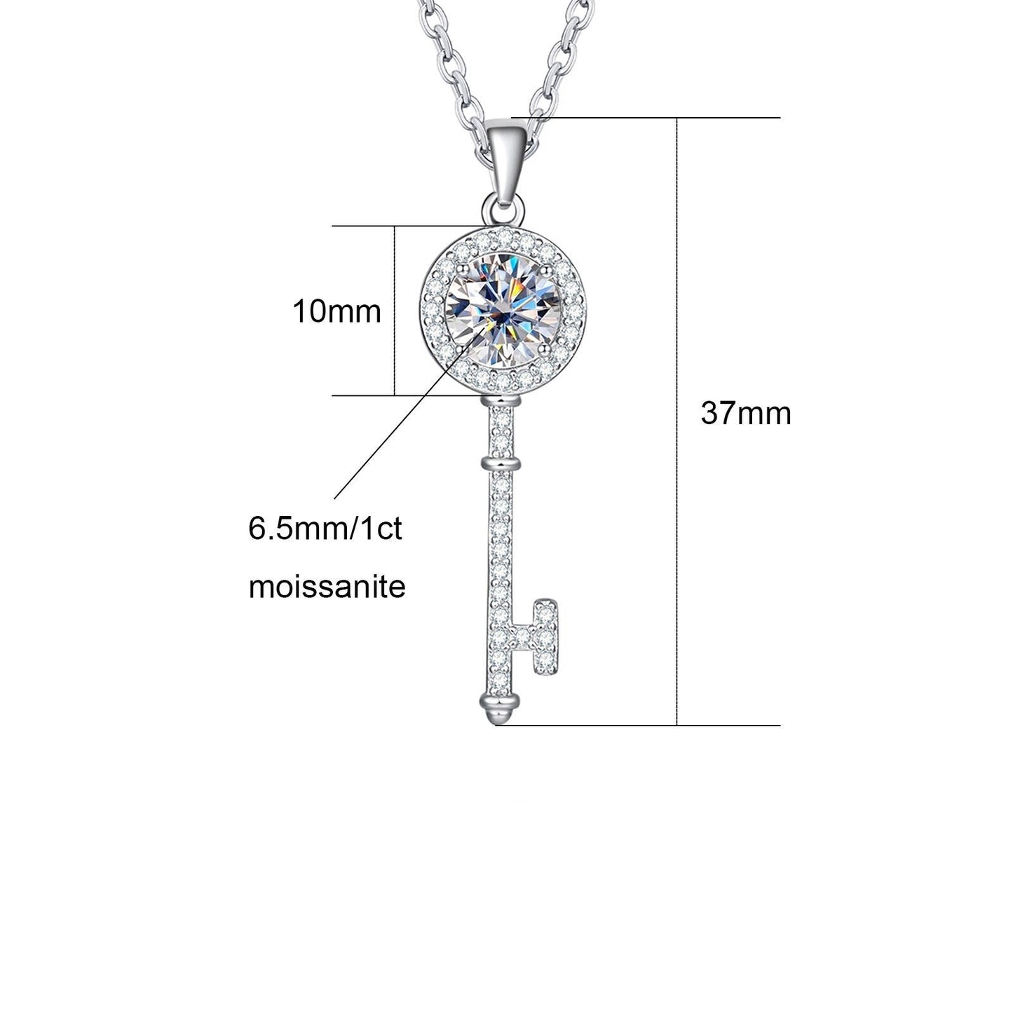 Colar Key Moissanite