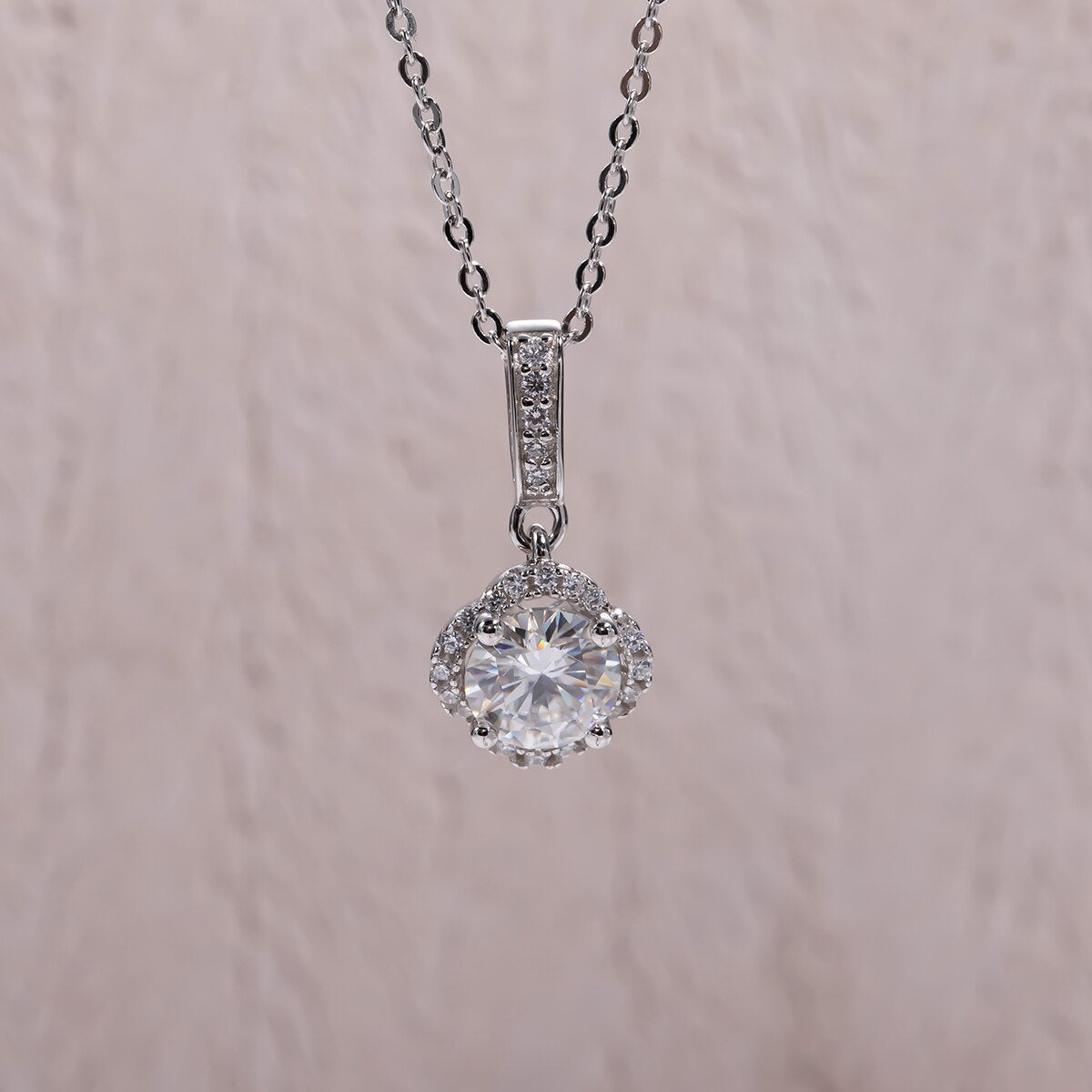 Colar Trevo 4 Folhas Moissanite