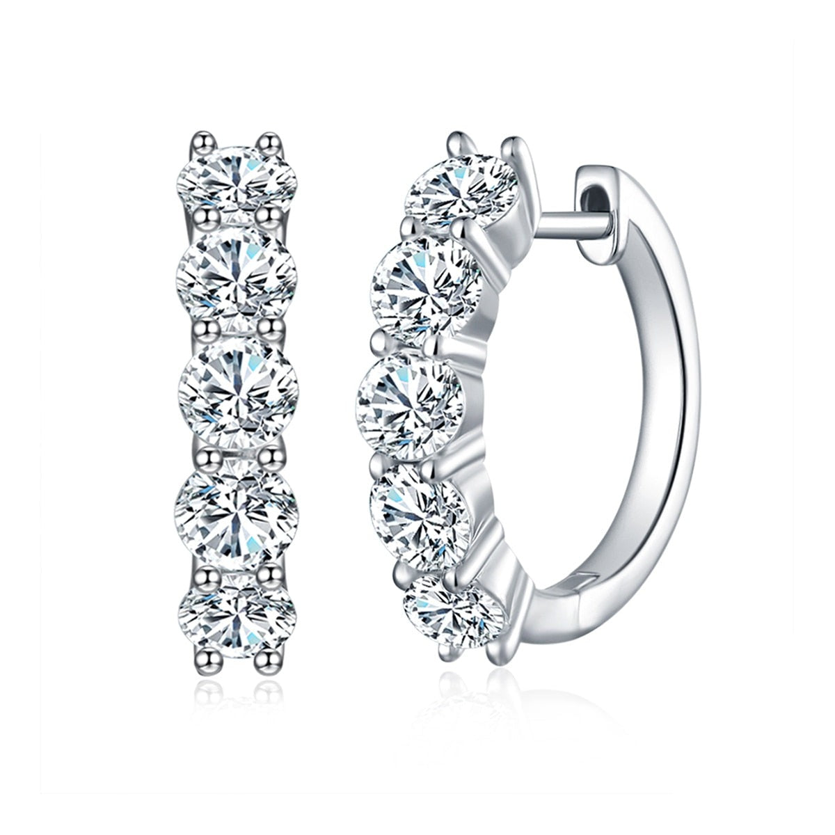 Brinco de Argola Moissanite