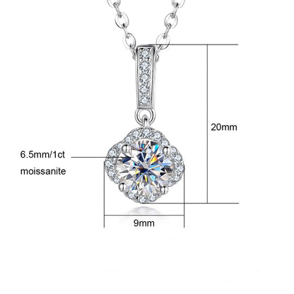 Colar Trevo 4 Folhas Moissanite